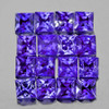 3.00 mm 16 pcs Square Princess Cut AAA Fire AAA Bluish Violet Iolite Natural {Flawless-VVS}