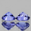 3.70 mm 2 pcs Round AAA Fire Top Purple Blue Tanzanite Natural {Flawless-VVS1}