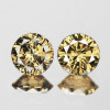 3.00 mm 2 pcs Round Brilliant Cut AAA Fire Natural Golden Champagne Diamond