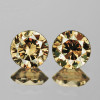 3.50 mm 2 pcs {0.42 cts} Round Brilliant Cut AAA Fire Vivid Golden Champagne Diamond Natural
