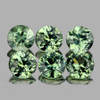 2.80 mm 6 pcs Round Brilliant Cut AAA Fire Natural Green Sapphire {Flawless-VVS1}