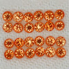 2.00 mm 25 pcs Round Machine Brilliant Cut Extreme Brilliancy Mandarin Orange Sapphire Natural {Flawless-VVS1}--AAA Grade