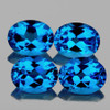 7x5 mm 4 pcs Oval AAA Fire Swiss Blue Topaz Natural {Flawless-VVS1}