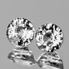 4.30 mm 2 pcs Round AAA Fire Natural White Sapphire {Flawless-VVS}