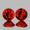 4.50 mm 2 pcs Round Machine Brilliant Cut AAA Mandarin Red Orange Spessartite Garnet Natural  {Flawless-VVS1}--AAA Grade