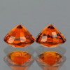 4.00 mm 2 pc Round AAA Fire AAA Mandarin Orange Spessartite Garnet Natural {Flawless-VVS}