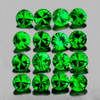 1.80 mm 35 pcs Round Diamond Cut AAA Fire Emerald Green Tsavorite Garnet Natural {Flawless-VVS}