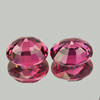 9x7.50 mm 2pcs {5.23 cts} Oval AAA Fire AAA Raspberry Pink Rhodolite Garnet Natural {Flawless-VVS}