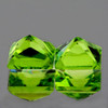 6.00 mm 2 pcs Square Princess Cut AAA Fire AAA Green Peridot Natural {Flawless-VVS}--AAA Grade