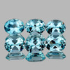 8x6 mm 6 pcs Oval  AAA Fire Natural Sky Blue Topaz {Flawless-VVS1}