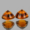 5.00 mm 2 pcs {1.35 cts} Round AAA Fire Cognac Orange Mali Garnet Natural {Flawless-VVS}