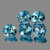 6.50 mm 5 pcs Round Best AAA Sky Blue Topaz Natural {Flawless-VVS1}