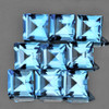 5.00 mm 9 pcs Square AAA Fire AAA Sky Blue Topaz Natural {Flawless-VVS1}