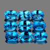 6x4 mm 9 pcs Oval AAA Fire Natural Swiss Blue Topaz {Flawless-VVS1}