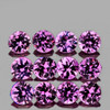 2.50 mm 12 pcs Round Brilliant Cut AAA Fire AAA Violet Pink Sapphire Natural {Flawless-VVS}