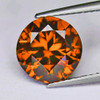 6.00 mm Round Brilliant Machine Cut Extreme Brilliancy Natural  AAA Imperial Orange Zircon {Flawless-VVS1}--AAA Grade