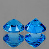 6.50 mm 2 pcs Round Best Sparkling AAA Swiss Blue Topaz Natural {Flawless-VVS1}