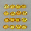 2.20 mm 16 pcs Round Brilliant Machine Cut AAA Golden Yellow Sapphire Natural {Flawless-VVS1)