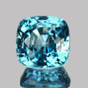 6.00 mm { 1.98 cts} Cushion Best AAA Fire Electric Blue Zircon Natural {Flawless-VVS1}