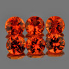 3.00 mm 6 pcs Round Best AAA Fire Intense AAA Orange Sapphire Natural {Flawless-VVS1}