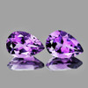 10x7 mm 2 pcs Pear AAA Fire Top Purple Amethyst Natural {Flawless-VVS1}