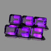 6.5x5 mm 6 pcs Rectangle AAA Fire Intense AAA Purple Amethyst Natural (Flawless-VVS1}