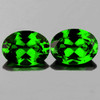 7x5 mm 2 pcs Oval AAA Fire Chrome Green Diopside Natural {Flawless-VVS1}