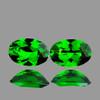 6x4 mm 2 pcs Oval AAA Fire Chrome Green Diopside Natural {Flawless-VVS1}