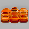 6x4 mm 9 pcs Rectangle AAA Fire Madeira Orange Citrine Natural (Flawless-VVS}--AAA Grade