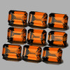6x4 mm 9 pcs Rectangle AAA Fire Madeira Orange Citrine Natural (Flawless-VVS}--AAA Grade