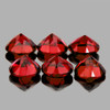 5.00 mm 6 pcs Round Machine Cut AAA Luster Natural Red Mozambique Garnet {Flawless-VVS}