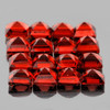 3.00 mm 20 pcs Square AAA Fire Red Mozambique Garnet Natural {Flawless-VVS}