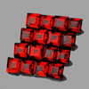 3.50 mm 16 pcs Square AAA Fire Red Mozambique Garnet Natural {Flawless-VVS}