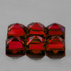 5.00 mm 6 pcs Square AAA Fire Red Mozambique Garnet Natural {Flawless-VVS}