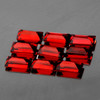 6x3 mm 9 pcs Baguette Cut AAA Fire Red Mozambique Garnet Natural {Flawless-VVS1}