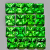 2.00 mm 20 pcs Square Princess Cut Extreme Brilliancy Intense Chrome Green Tsavorite Garnet Natural {Flawless-VVS}--AAA Grade