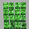 1.80 mm 25 pcs Square Princess Cut AAA Fire Chrome Green Tsavorite Garnet Natural {Flawless-VVS1}