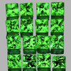 1.80 mm 25 pcs Square Princess Cut Extreme Brilliancy Intense Chrome Green Tsavorite Garnet Natural {Flawless-VVS1}--AAA Grade