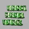 2.30 mm 12 pcs Square Princess Cut AAA Fire Mint Green Garnet Natural {Flawless-VVS}