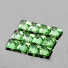2.30 mm 12 pcs Square Princess Cut AAA Fire Mint Green Garnet Natural {Flawless-VVS}