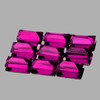 6x3 mm 9 pcs Baguette AAA Fire AAA Pink Purple Rhodolite Garnet Natural  {Flawless-VVS}--AAA Grade