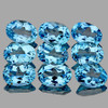 6x4 mm 9 pcs Oval AAA Fire Intense Sky Blue Topaz Natural {Flawless-VVS1}