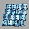 3.00 mm 30 pcs Square AAA Fire Natural Sky Blue Topaz {Flawless-VVS1}