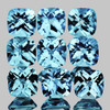 5.00 mm 9 pcs Cushion Checker AAA Fire Natural Sky Blue Topaz {Flawless-VVS1}
