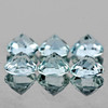 4.20 mm 6 pcs Round AAA Fire Natural Soft Blue Aquamarine {Flawless-VVS}