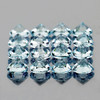 2.00 mm 30 pcs Round AAA Fire Natural Soft Blue Aquamarine (Flawless-VVS}