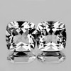 9.00 mm 2 pcs Cushion AAA Fire Diamond White Topaz Natural {Flawless-VVS1}