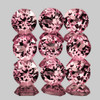 3.00 mm 9 pcs Round Machine Cut AAA Fire Natural Padparadscha Pink Tourmaline {Flawless-VVS1}