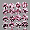 1.25 mm 80 pcs Round Brilliant Cut AAA Fire Baby Pink Sapphire Natural {Flawless-VVS}
