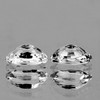 5.5x3.5 mm 2 pcs Oval AAA Fire Natural White Sapphire {Flawless-VVS}